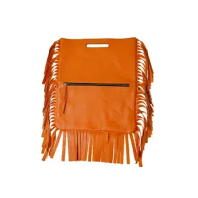 Maison Eli Women's Yellow / Orange Fringe Handbag Orange In Yellow/orange