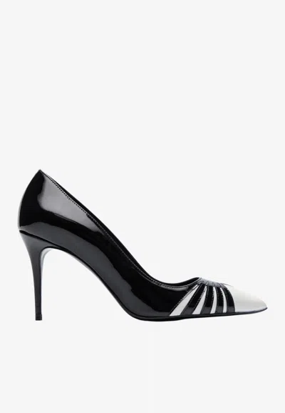 Maison Ernest 1964 85 Patent Leather Pumps In Black