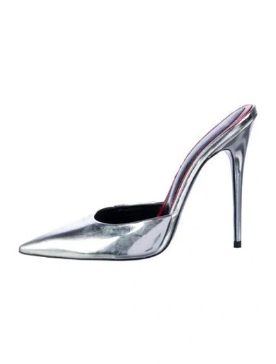 Pre-owned Maison Ernest Leather Mules In Silver