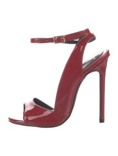 Pre-owned Maison Ernest Patent Leather Sandals In Red