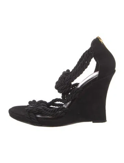 Pre-owned Maison Ernest Suede Sandals In Black