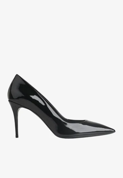 Maison Ernest Voltige 85 Patent Leather Pumps In Black