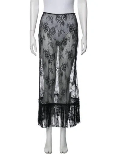 Pre-owned Maison Essentiele Lace Pattern Midi Length Skirt W/ Tags In Multi
