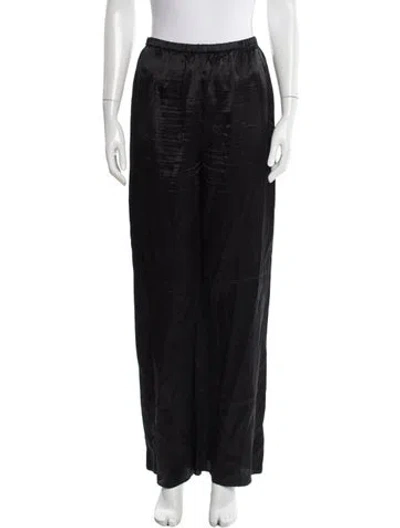 Pre-owned Maison Essentiele Wide Leg Pants In Black