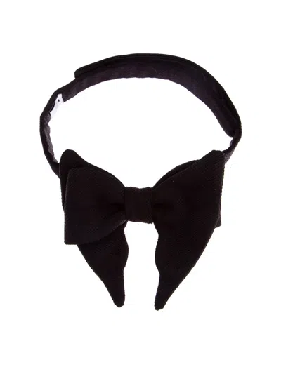 Maison F Draped Bow Tie In Black