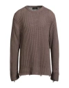 Maison Flaneur Maison Flâneur Man Sweater Taupe Size 42 Cotton In Brown