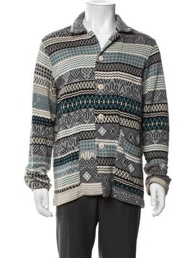 Pre-owned Maison Flaneur Patterned Jacket In Black