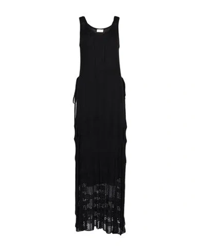 Maison Flaneur Maison Flâneur Woman Maxi Dress Black Size 4 Cotton, Viscose