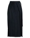 Maison Flaneur Maison Flâneur Woman Maxi Skirt Midnight Blue Size 6 Cotton, Virgin Wool In Black