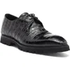 Maison Forte Centurion Croc Embossed Derby In Black