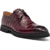 Maison Forte Centurion Croc Embossed Derby In Burgundy