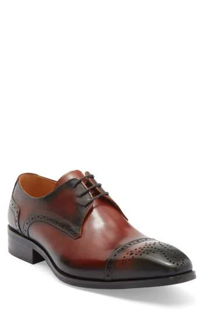 Maison Forte Iberia Ombré Cap Toe Derby In Brown