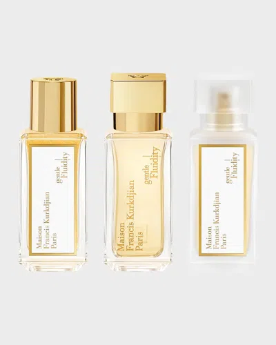 Maison Francis Kurkdjian Gentle Fluidity Gold Fragrance Ritual Gift Set, 3 X 1.2 Oz. In Transparent