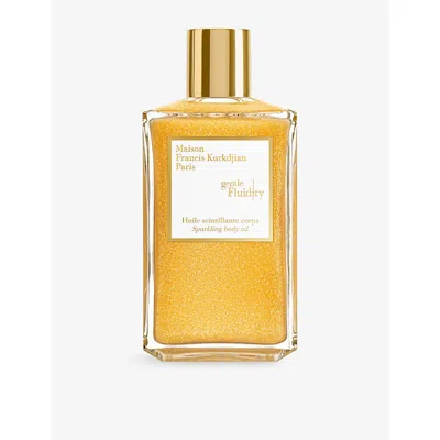 Maison Francis Kurkdjian Gentle Fluidity Gold Sparkling Body Oil 200ml In Transparent