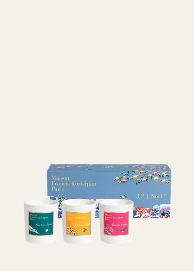 Maison Francis Kurkdjian Trio Candle Set, 3 X 95 G In Multi