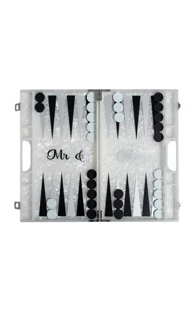 Maison Games Mrs & Mrs Backgammon In White