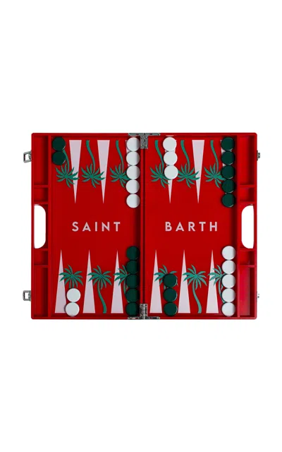 Maison Games St Barth Backgammon In Red