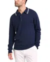 Maison Heritage Cashmere Polo Sweater In Blue