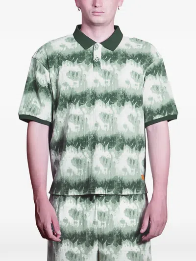 Maison Hideout Cloud Pattern Drawstring Shorts In Green