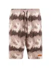 Maison Hideout Cloud Pattern Knit Shorts In Multi