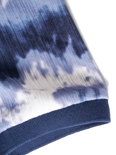 Maison Hideout Pattern Short-sleeve Polo Shirt In Blue