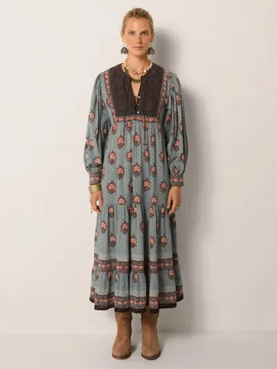 Maison Hotel Allegra Afghan-inspired Dress In Cerulean Mist In Multi