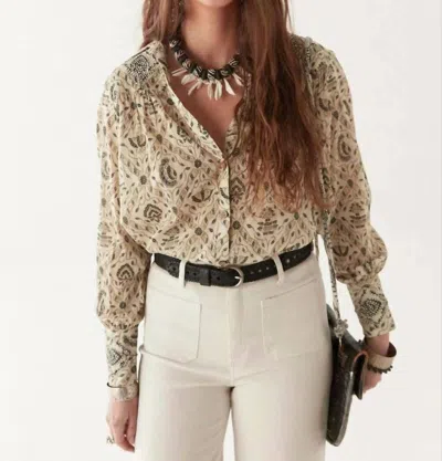 Maison Hotel Anne Blouse In Vanilla In Multi