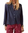 Maison Hotel Arbind Button Down Blouse In Light Blue In Blue