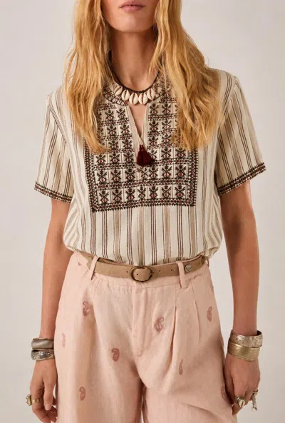 Maison Hotel Badra Blouse In Sahara Dune In Neutral