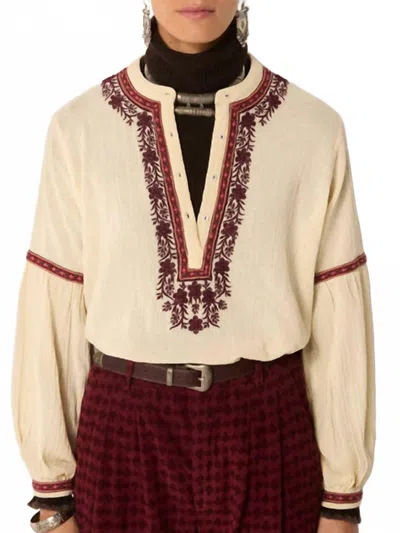 Maison Hotel Bruna Blouse In Bordeuax In Multi