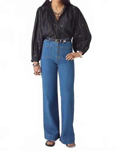 Maison Hotel Caroline Blouse In Starry Night In Black