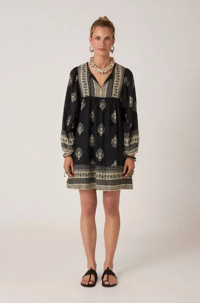 Maison Hotel Celeste Dress In Black Henna In Multi