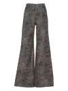 Maison Hotel Cotton Blend Flared Trousers In Gray