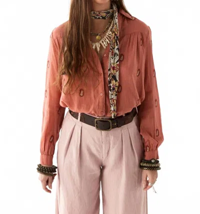 Maison Hotel Dylan Blouse In Peach In Multi