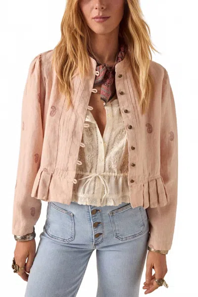 Maison Hotel Edgar Cropped Jacket In Antique Blush In Purple