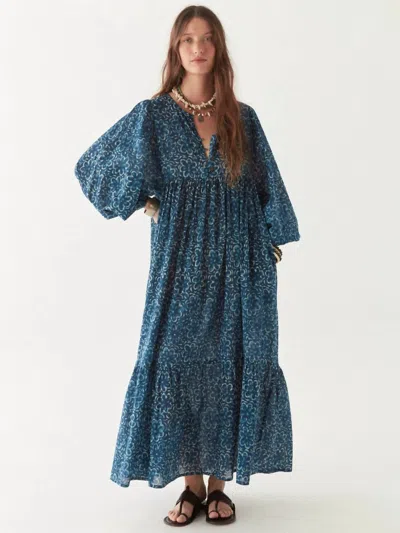 Maison Hotel Eileen Dress In Indigo Soul In Multi