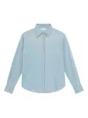 Maison Hotel Embroidered Shirt In Blue