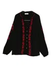 Maison Hotel Floral-embroidered Cotton Blouse In Red