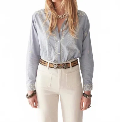 Maison Hotel Ganges Blouse In Indigo In Blue