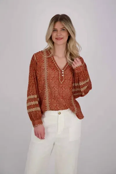 Maison Hotel Ghana Blouse In Papaya In Brown