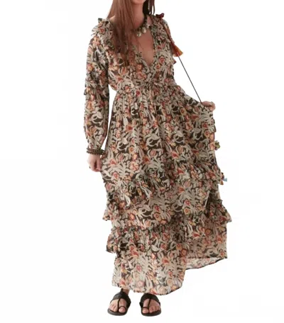 Maison Hotel Hannalei Long Sleeve Dress In Pina Colada In Multi