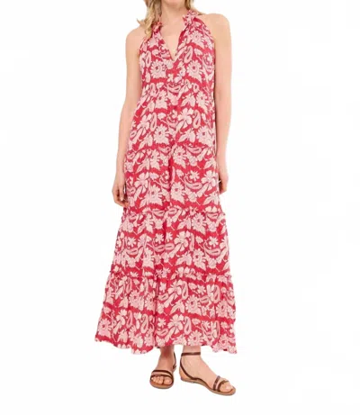 Maison Hotel Jade Maxi Dress In Tabasco In Red