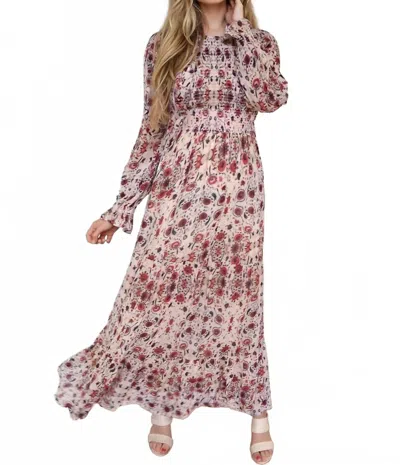 Maison Hotel Lolita Flora Maxi Dress In Off White In Multi