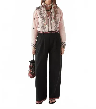 Maison Hotel Lolo Trousers In Deep Sea In Black