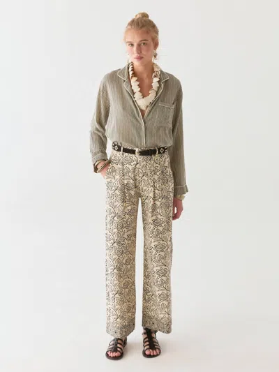 Maison Hotel Lolo Wide Leg Pant In White Lies