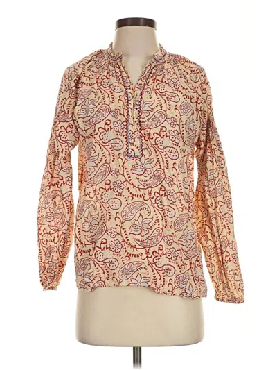 Pre-owned Maison Hotel Long Sleeve Blouse In Red