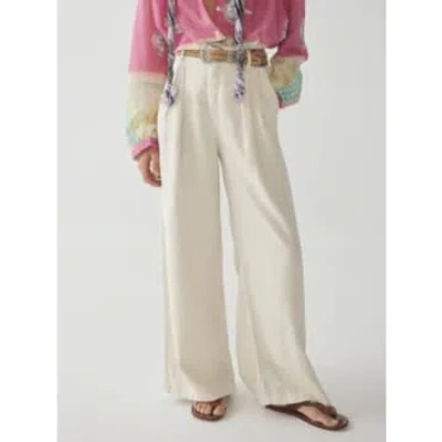 Maison Hotel Marisa Linen Trousers In White