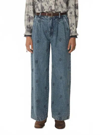 Maison Hotel Paco Wide Leg Pant In Hamptons Blue