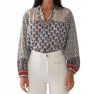Maison Hotel Palomoa Blouse In Blue Multi