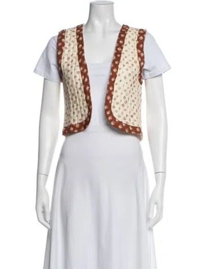 Pre-owned Maison Hotel Patterned Vest In Multicolor